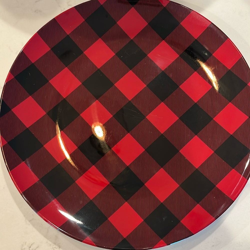 St. Nicholas Square Plaid Dinner Plate - Set of 24 (melamine)